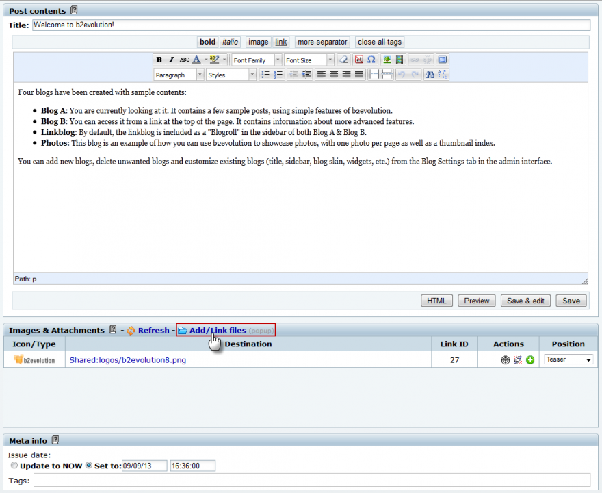Accessing the File Manager