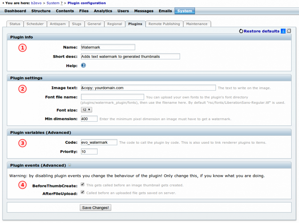 Watermark Plugin
