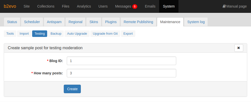 Create Sample Posts Tool