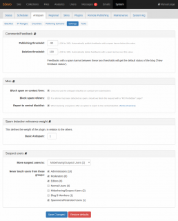 Antispam Settings