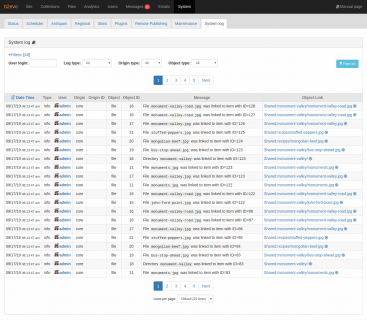 System Log Tab
