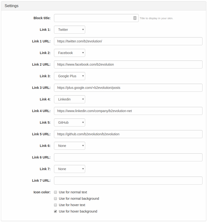Free Social Links Widget