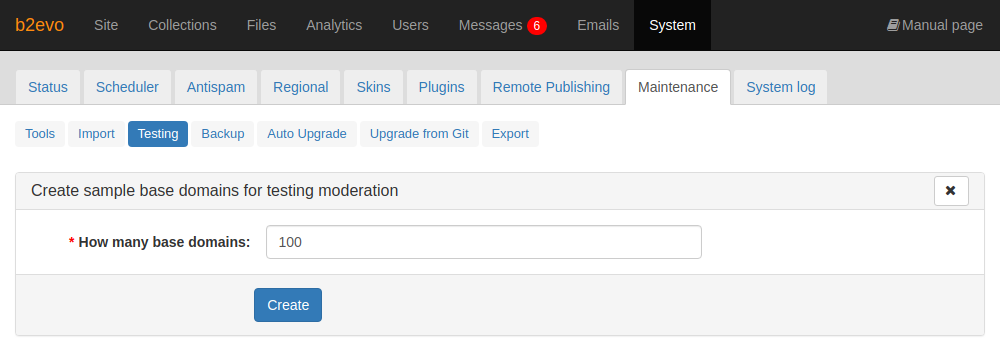 Create Sample Base Domains Tool