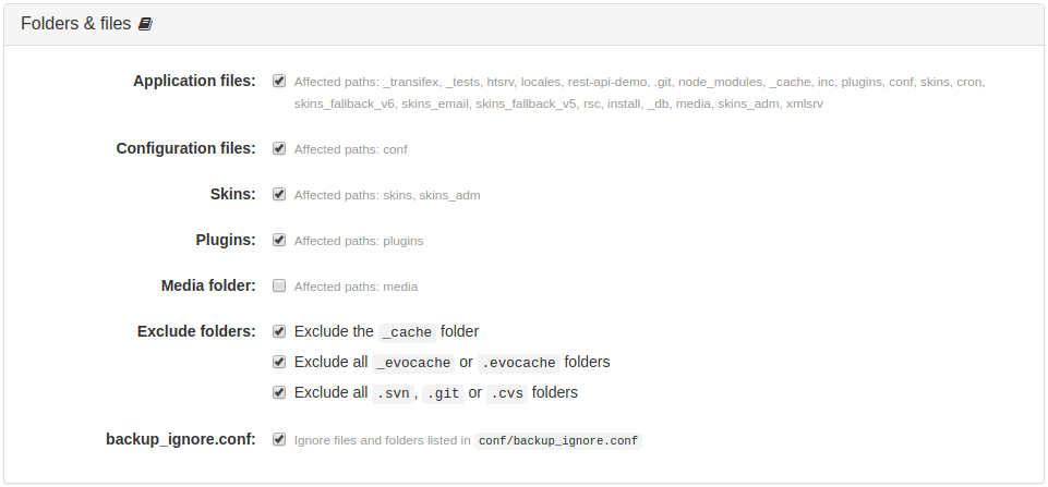 Backup Folders and Files