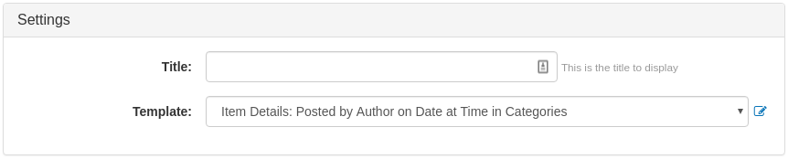Item Info Line Widget