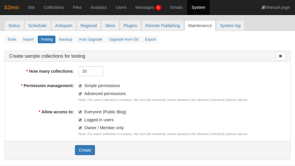 Create Sample Collections Tool