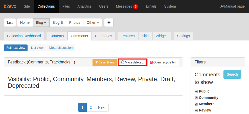 Comment Mass Deletion