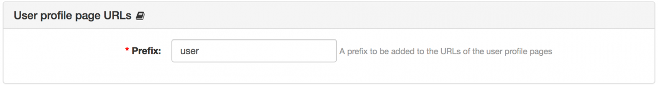 User Profile URLs