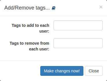 List action: Add/Remove tags