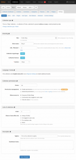 General Collection Settings