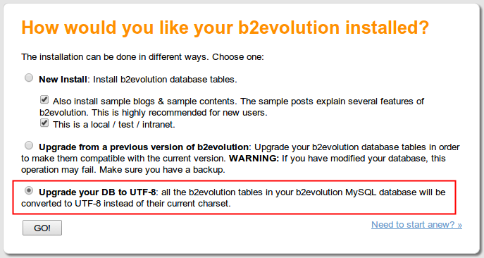 Upgrading your database to UTF-8