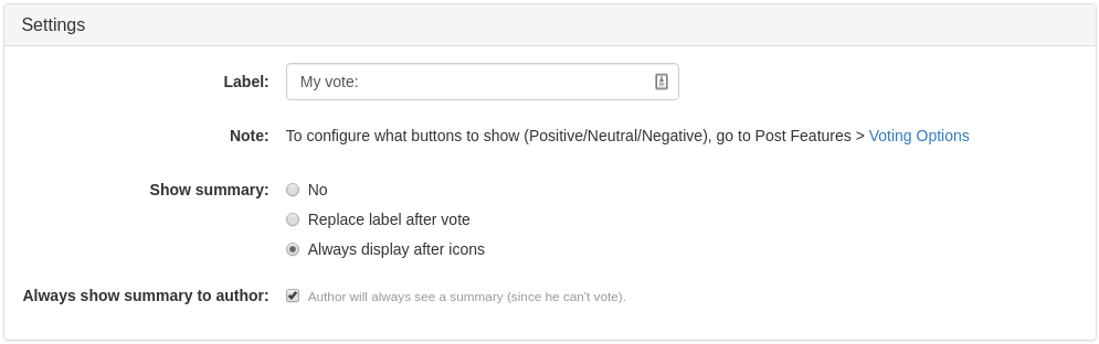 Item Votes Widget