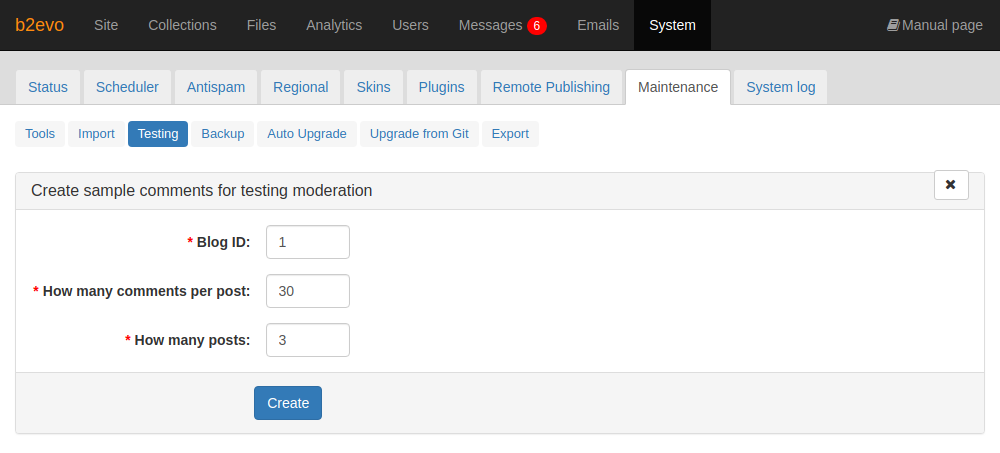 Create Sample Comments Tool