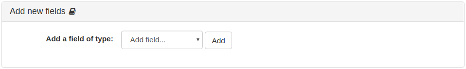 Add New Fields Panel