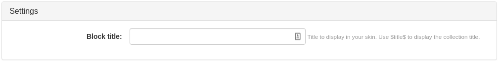 Long Description of Collection Widget