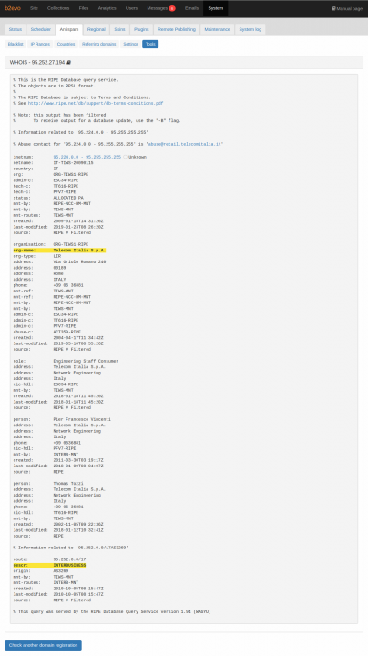 Antispam WHOIS Tool