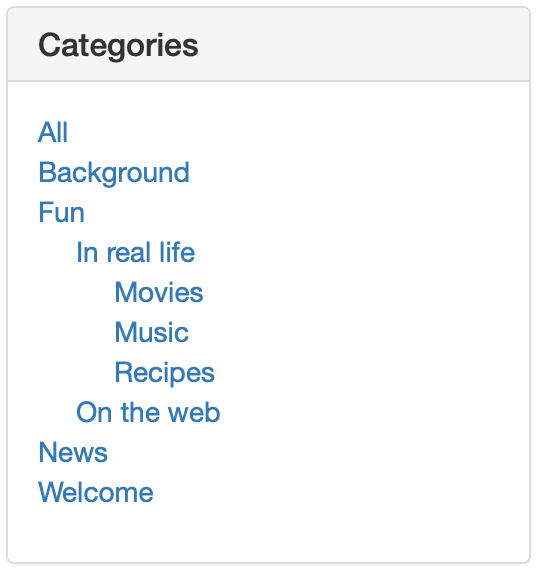 Category List Widget