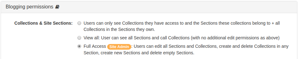 Collection Admin