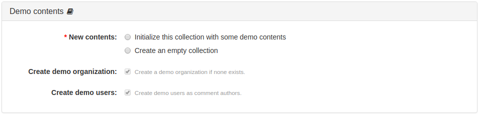 Collection Demo Contents