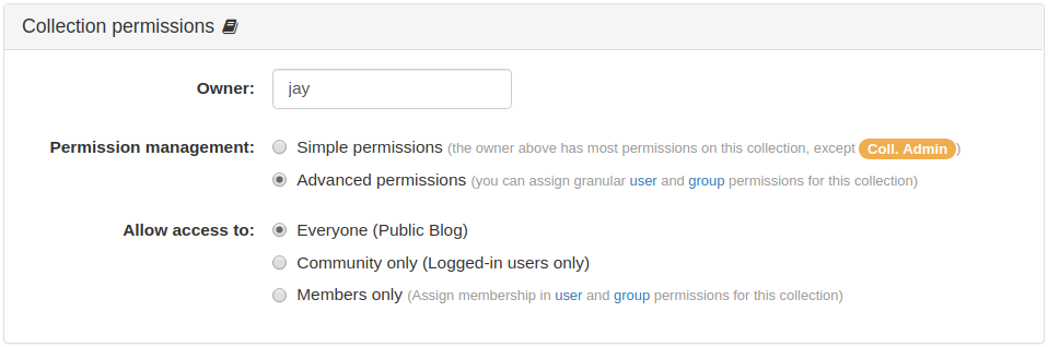 Collection Permissions