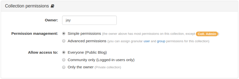 Collection Permissions