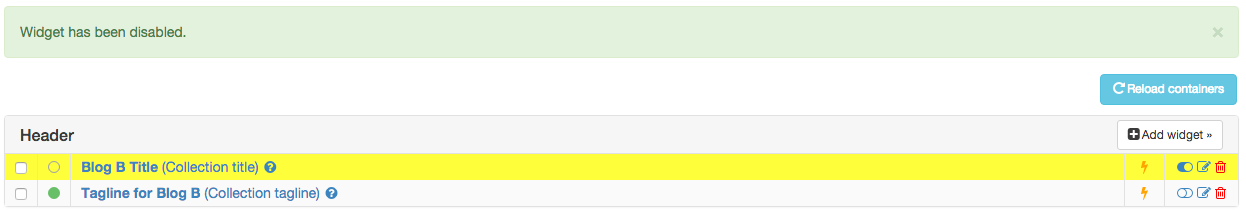 Widget List