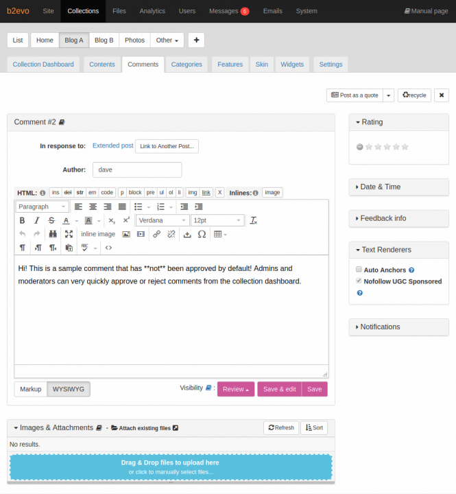 Comment Edit Form