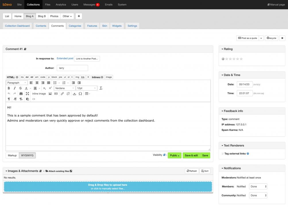 Comment Edit Form