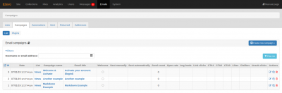 Email Campaigns Tab