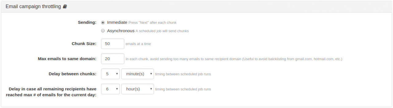 Email Campaign Throttling