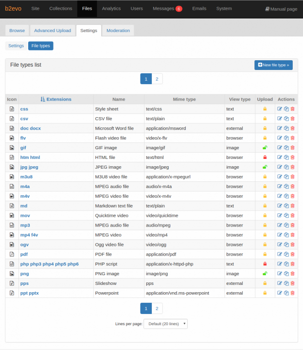 File Types List