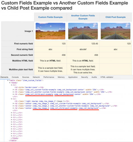 Html Field Comparison Compare Item Fields Widget