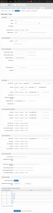 Item Type Form