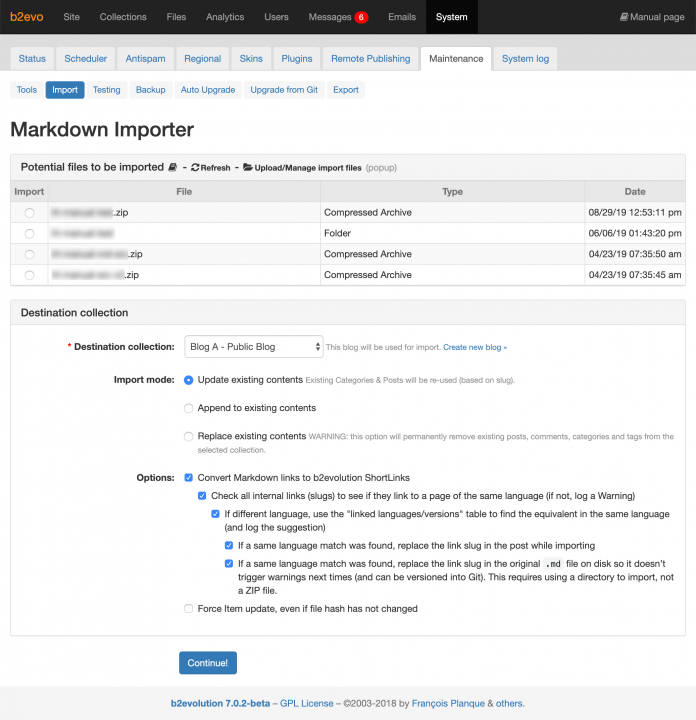 Markdown Importer