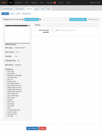 Site - b2evolution CMS User Manual