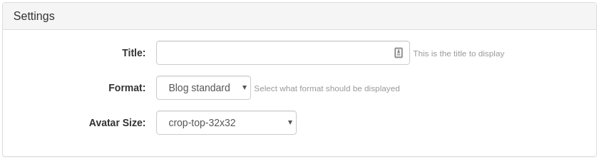 Small Print Widget
