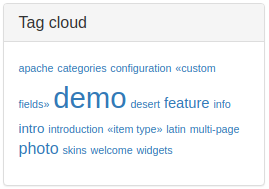 Tag Cloud Widget