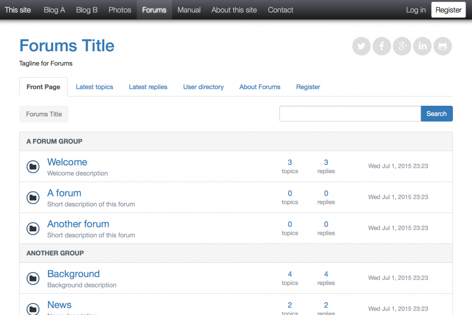 B2evolution blog social cms a complete engine for your website 